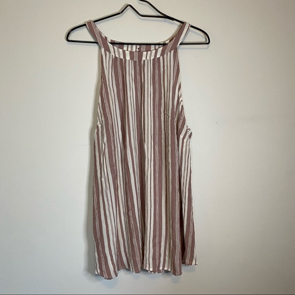 ✨torrid mauve stripe goddess high neck tank top✨ - Picture 2 of 6